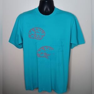 Vintage 90s Lake Tahoe Casino Adult XL T-shirt Single Stitch Hanes Blue Tee USA